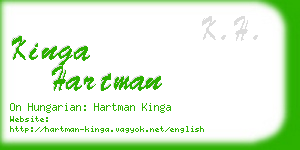 kinga hartman business card